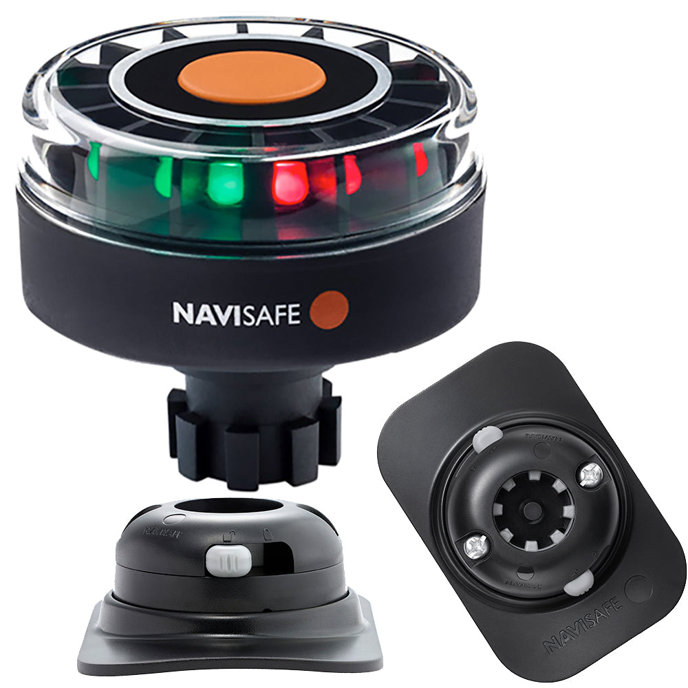 Navisafe - Navilight - Tricolor, 2NM, w/Navibolt Base & RIB Mount, Black