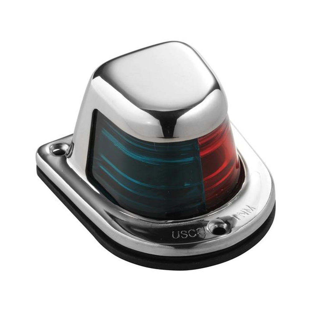 Attwood Marine Deck Mount Bi-Color Sidelight, 12V, 1 nm, 304 Stainless Steel Housing