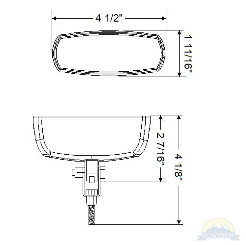 Scandvik - LED Spreader Light - Bracket Mount, White