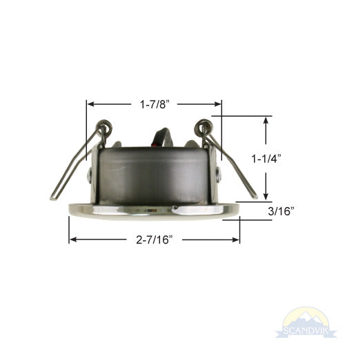 Scandvik - A2.5 4 Color Downlight - With SS Trim, 8-30V