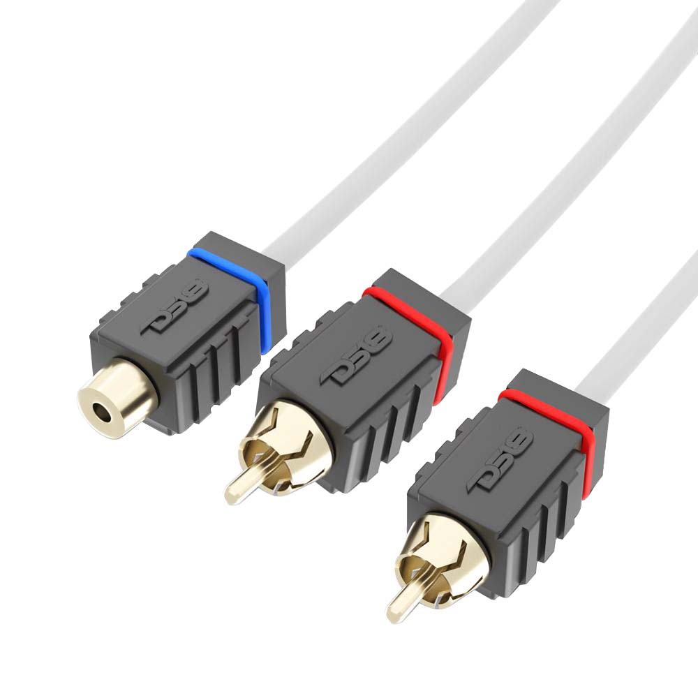 DS18 - Marine Tinned OFC RCA Cable - 1 Female to 2 Male