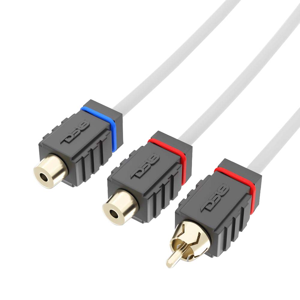 DS18 - Marine Tinned OFC RCA Cable - 2 Female to 1 Male