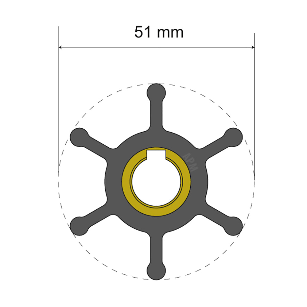 Albin Pump Marine - Premium Impeller - 6 Blade