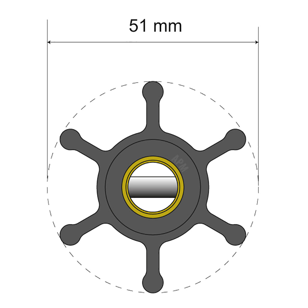 Albin Pump Marine - Premium Impeller - 6 Blade