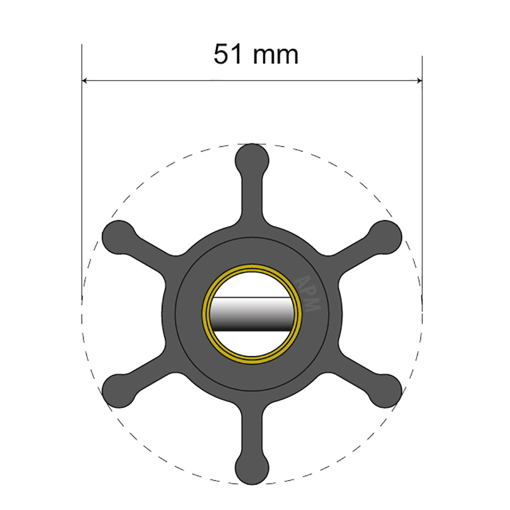 Albin Pump Marine - Premium Impeller - 6 Blade