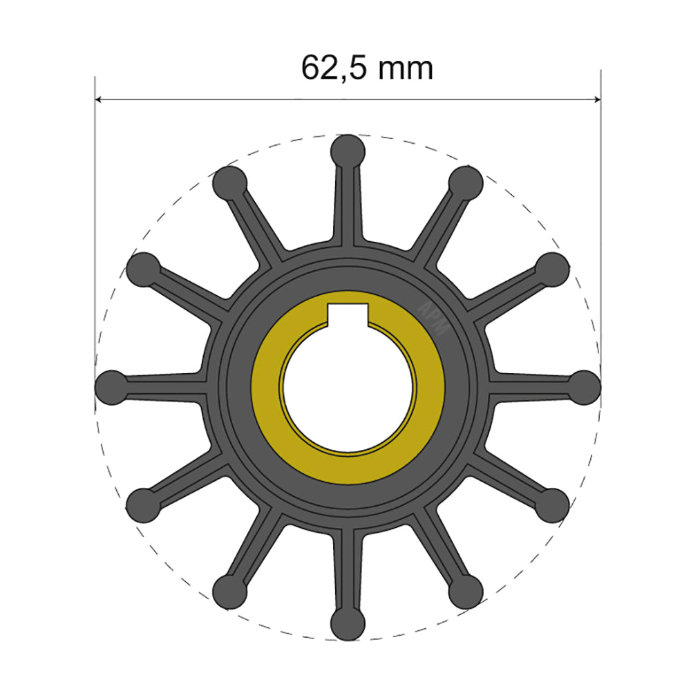 Albin Pump Marine - Premium Impeller - 12 Blade