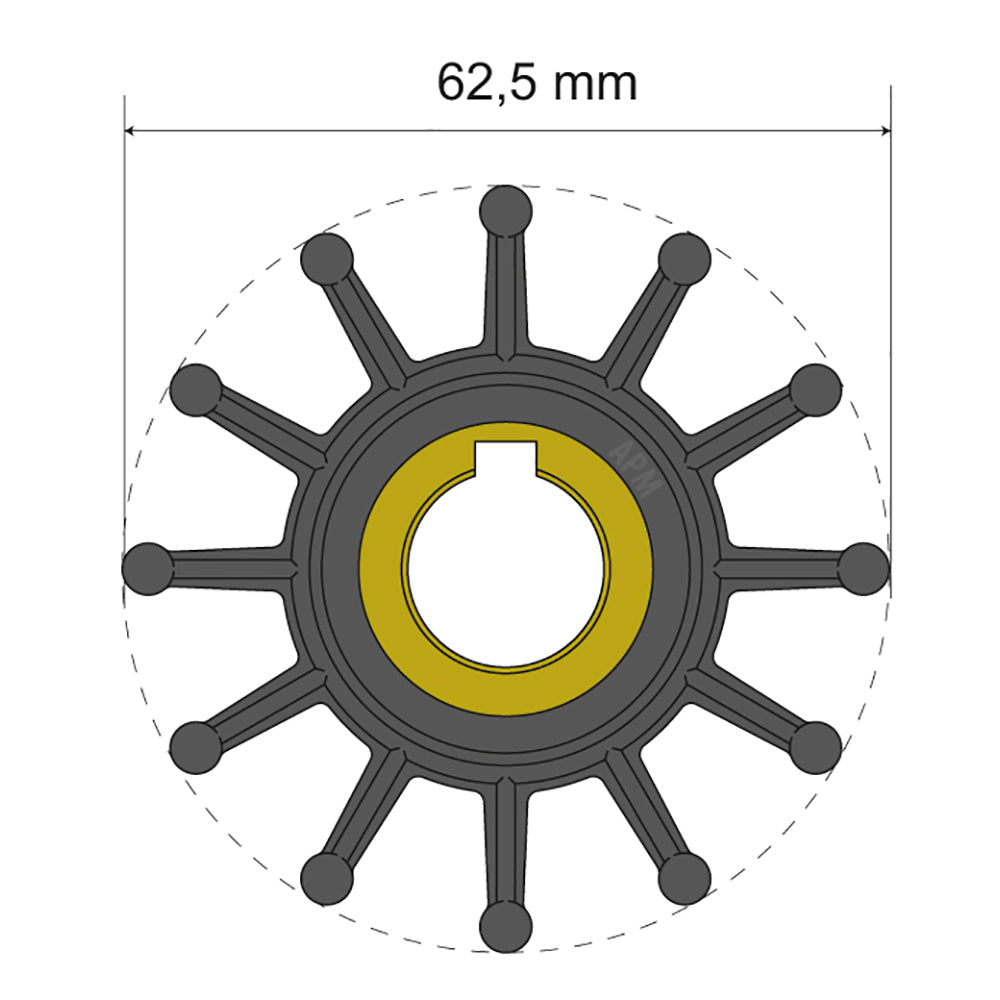 Albin Pump Marine - Premium Impeller - 12 Blade