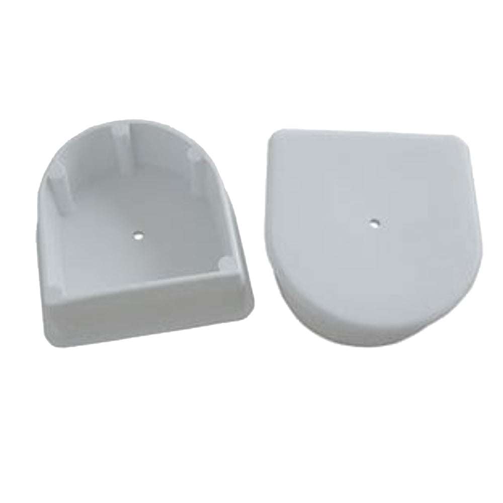 Dock Edge - Large End Plug - White, 2-Pack