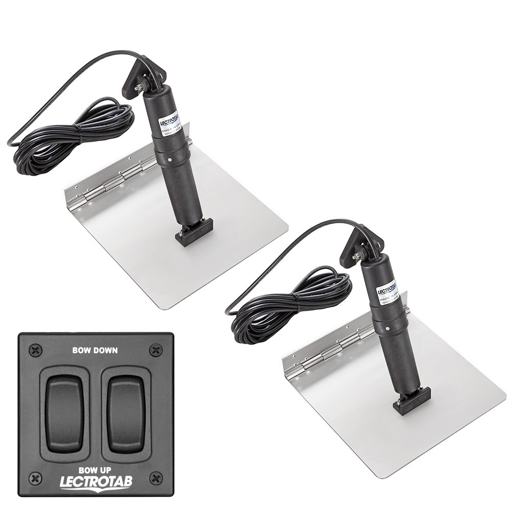 Lectrotab - XKA Alloy Trim Tab Kit - Stainless Steel, Rocker Switch