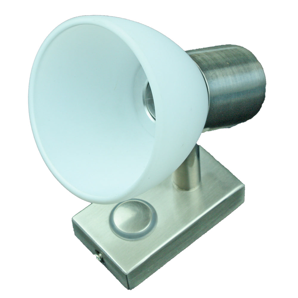 Lunasea - LED Wall Mount Light - Touch Dimming, Brushed Nickel, Warm White, 3W