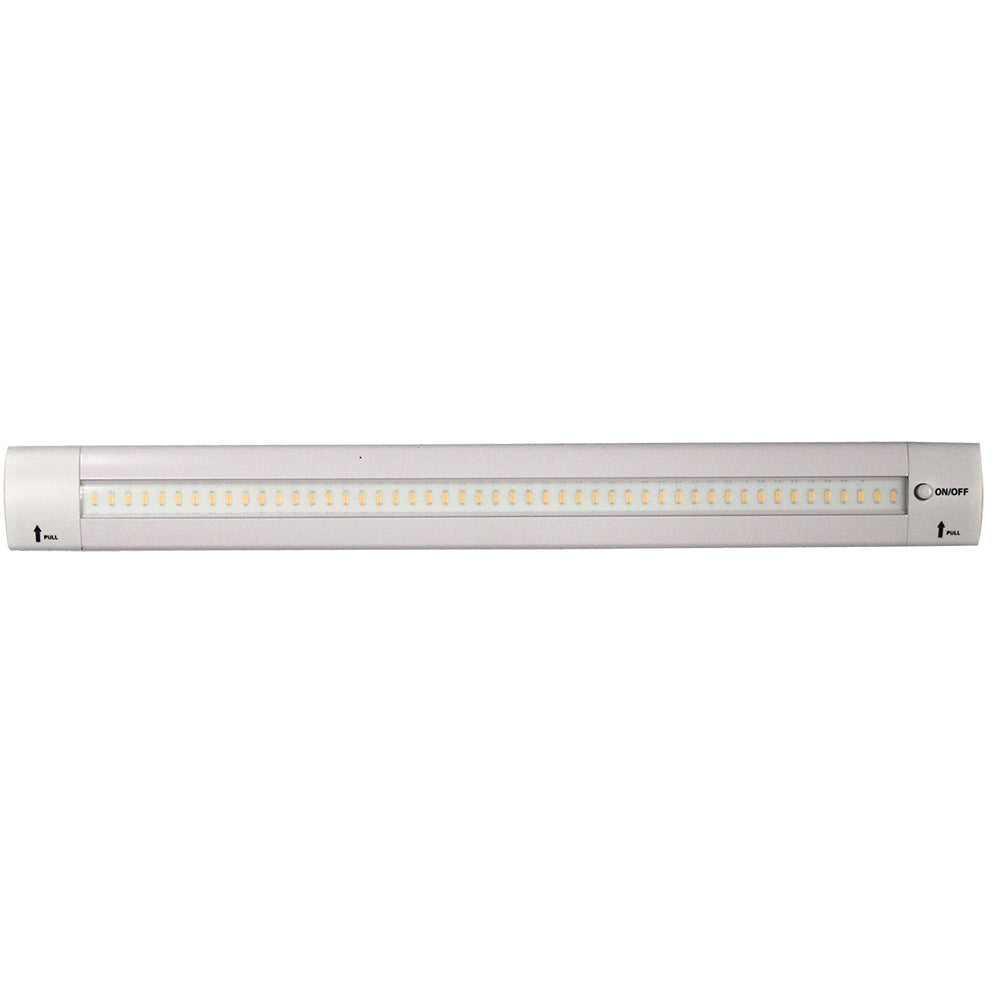 Lunasea - Adjustable Angle LED Light Bar - 12", Push Button Switch, 12VDC, Warm White