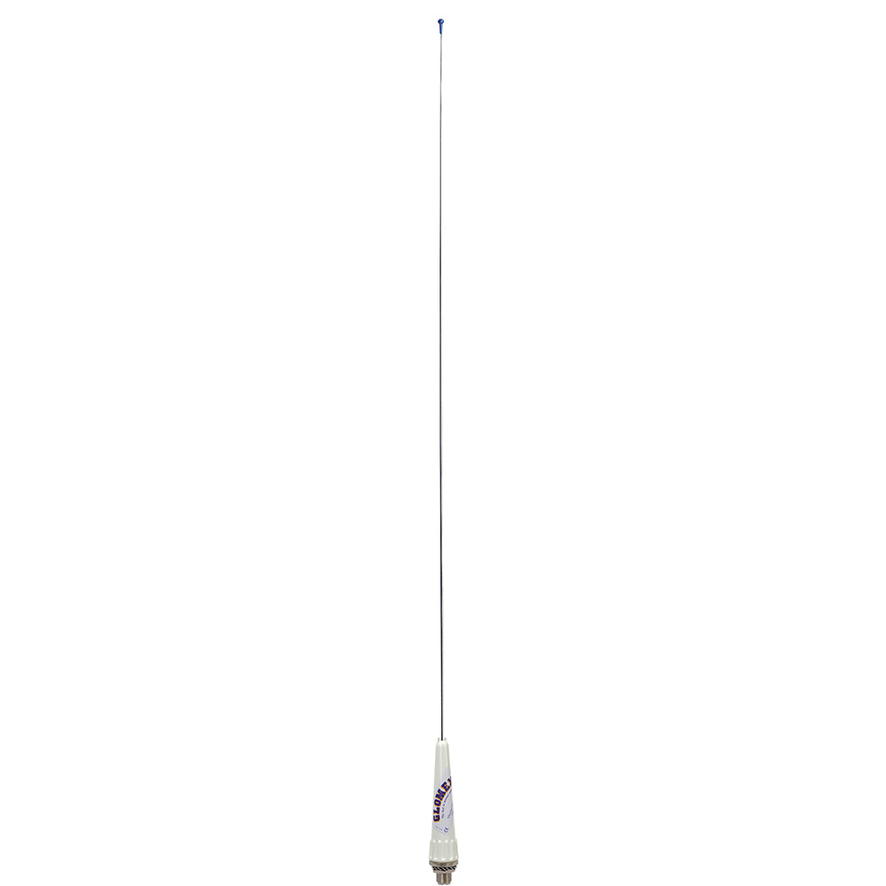 Glomex Marine Antennas - 35" Classic Stainless Steel VHF 3dB Sailboat Antenna - With Bracket, PL-259 Connector, No Cable