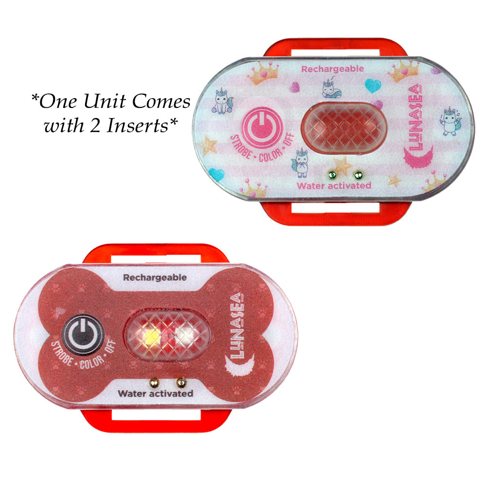 Lunasea - Child/Pet Safety Water Activated Strobe Light - Blue Attention Light