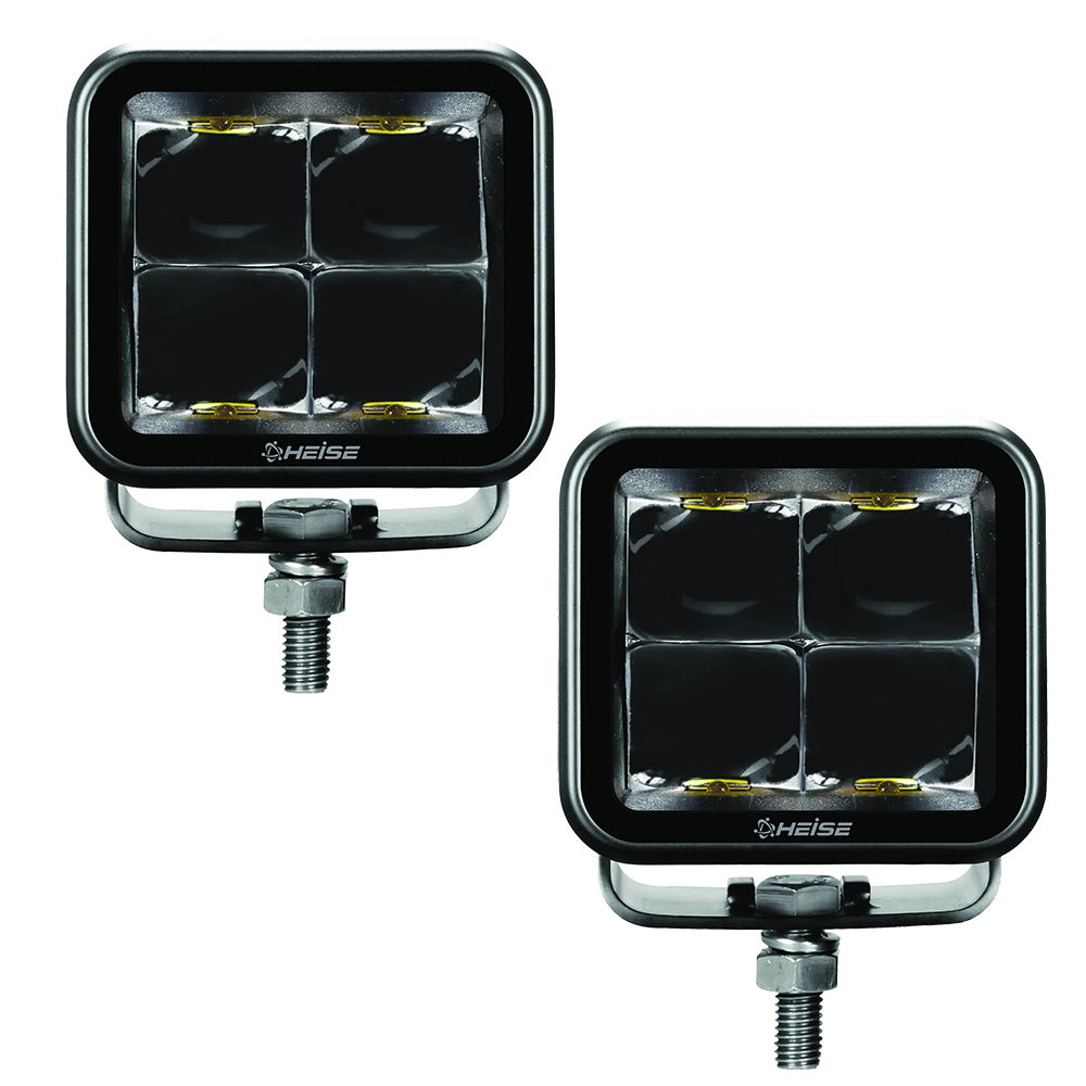 HEISE LED Lighting Systems - Blackout Cube LED Light - 2-Pack, 20W, 1.3A, 12-24V, 5700K