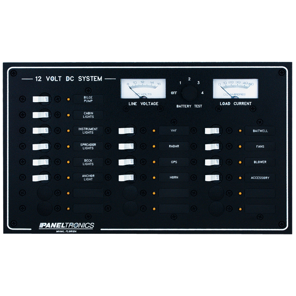 Paneltronics - Standard Breaker Panel & Meter - DC, 20 Position