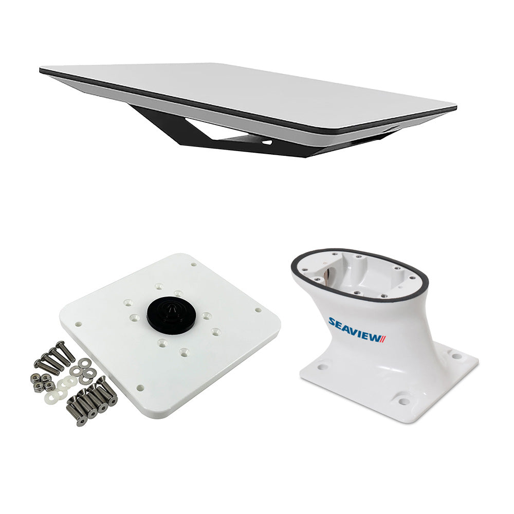 KVH - Starlink Flat Panel Kit - Seaview Pedestal Mount & ADASTLKA Starlink Top Plate