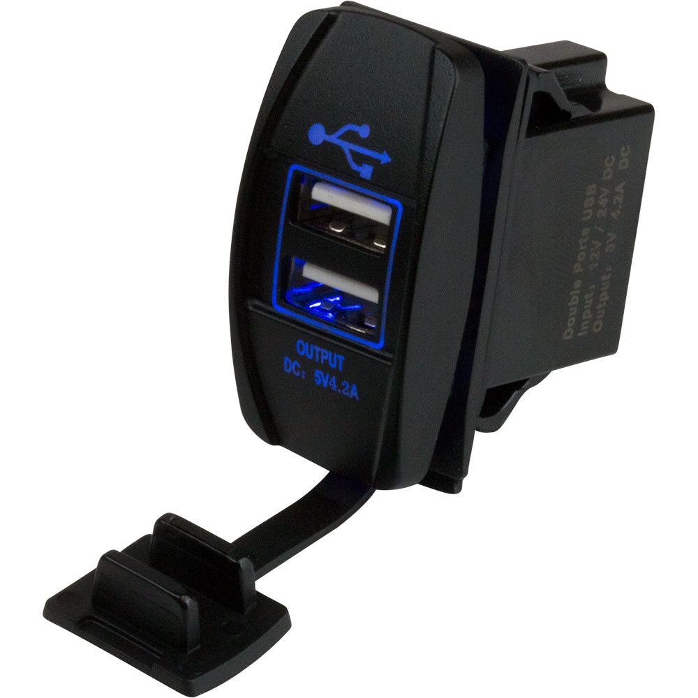 Sea-Dog - Dual USB Rocker Switch Style Power Socket