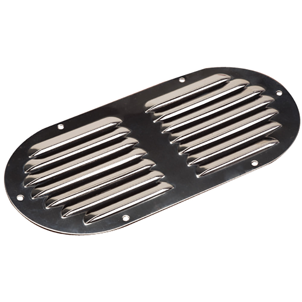 Sea-Dog - Louvered Vent - Oval, 9-1/8" x 4-5/8", Stainless Steel