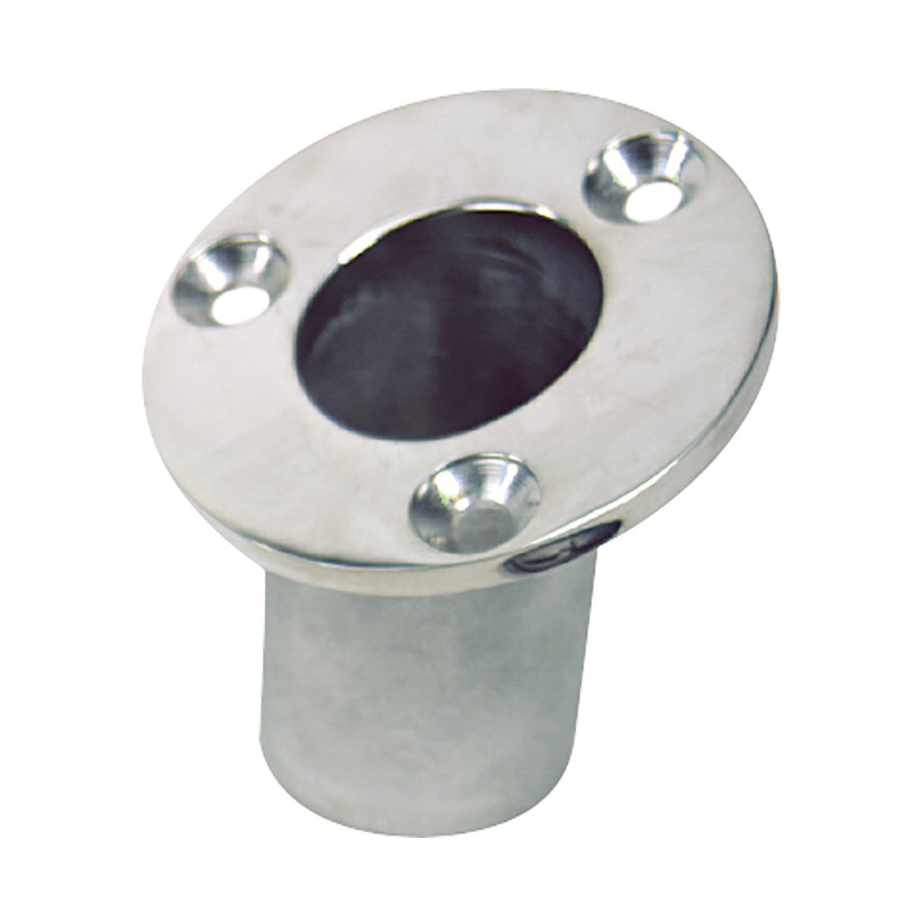 Sea-Dog - Flush Mount Flagpole Socket - 25°, 1-1/4" ID, Stainless Steel