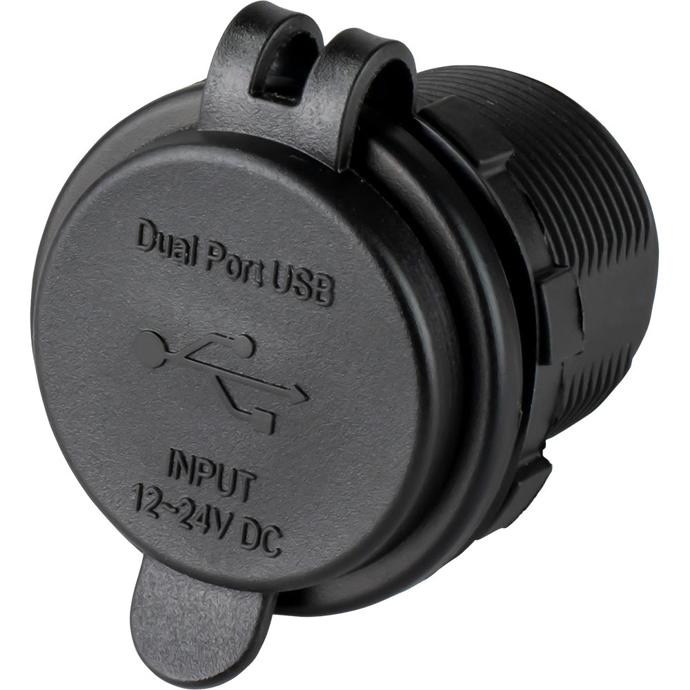 Sea-Dog - Round Dual USB/USB-C Power Socket