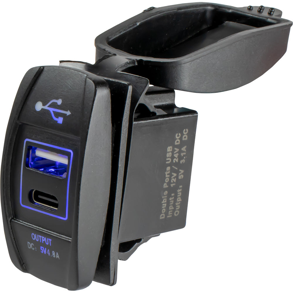 Sea-Dog - USB/USB-C Rocker Switch - Style Power Socket