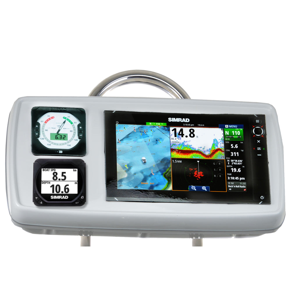 NavPod - GP1176 SystemPod Pre-Cut - For Simrad NSS12 evo2, B&G Zeus, 2 Instruments, For 9.5" Wide Guard