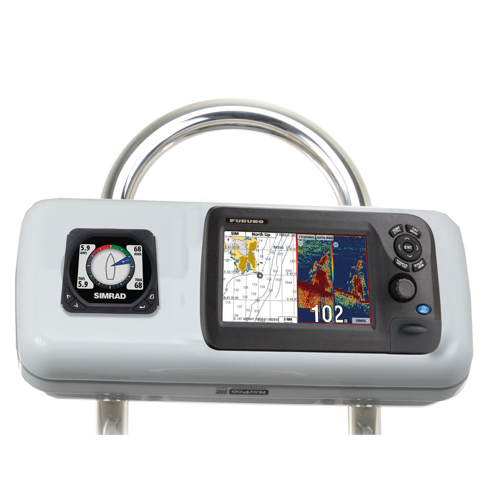 NavPod - GP1515 SystemPod Pre-Cut - For Furuno GP1670, GP1670F 5.7", 1 Instrument, For 9.5" Wide Guard