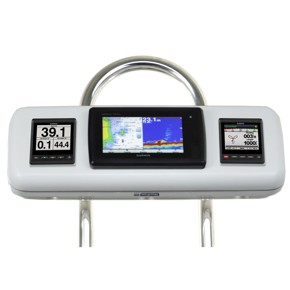 NavPod - GP1603 SystemPod Pre-Cut - For Garmin 7 Series, 2 Instruments, For 9.5" Wide Guard