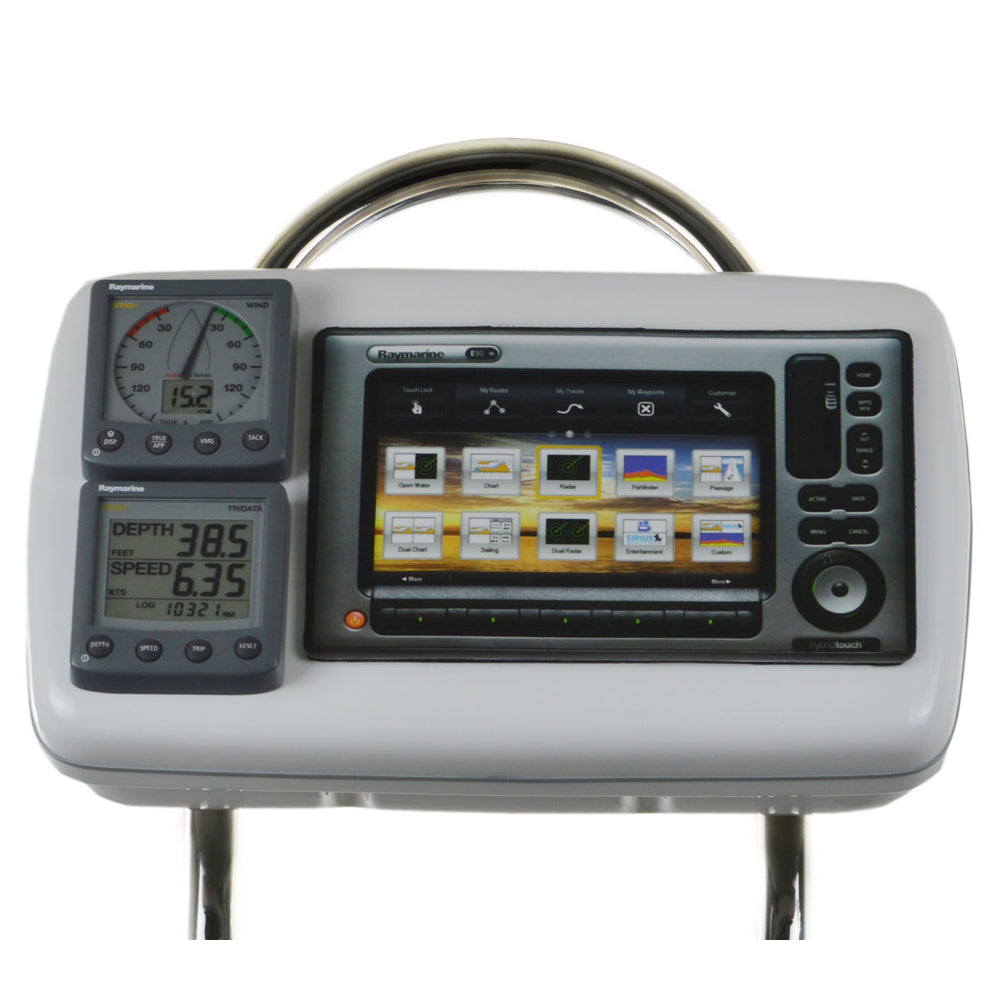 NavPod - GP2081 SailPod Precut - For Raymarine C90W, E90W 2 ST60s, For 12" Guard