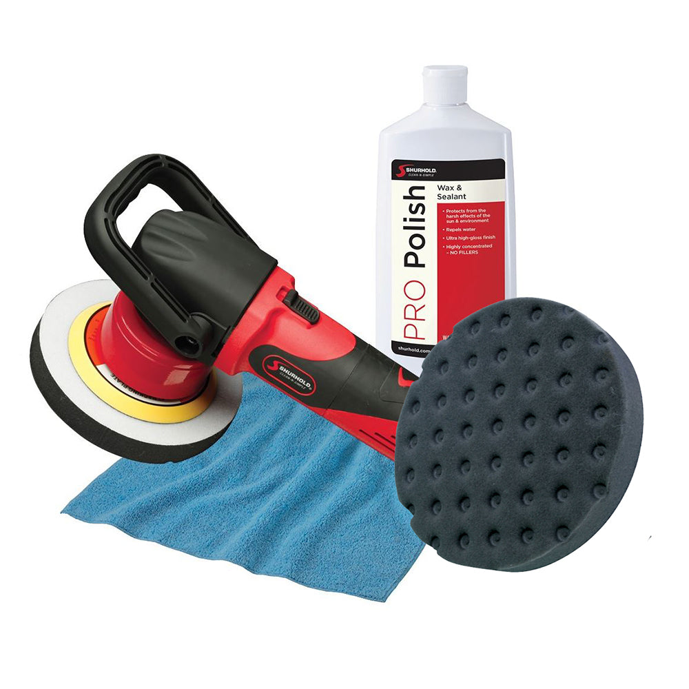 Shurhold - Dual Action Polisher Start Kit - With Pro Polish, Pad, MicroFiber Towel
