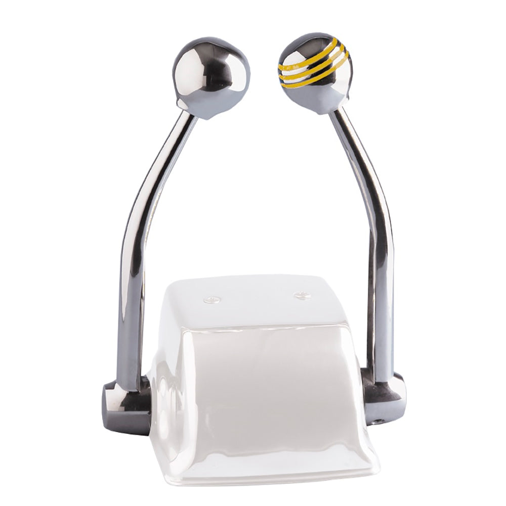 Schmitt Marine - Standard Control Arm Set - Gold Throttle Knob, Plain Shift Knob