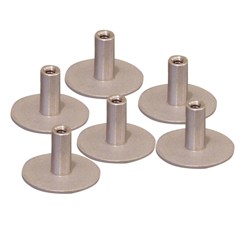 Weld Mount - Stainless Steel Standoff 1.25" Base - 1/4" x 20 Thread, 7.5" Tall, 6-Pack
