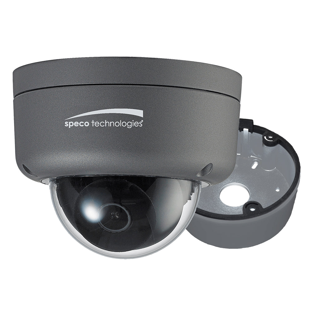 Speco - 2MP Ultra Intensifier Dome Camera - 3.6mm Lens, Dark Grey Housing, with Included Junction Box