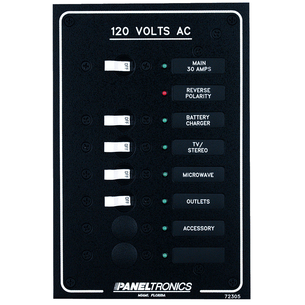 Paneltronics - Standard AC Breaker Panel & Main - LEDs