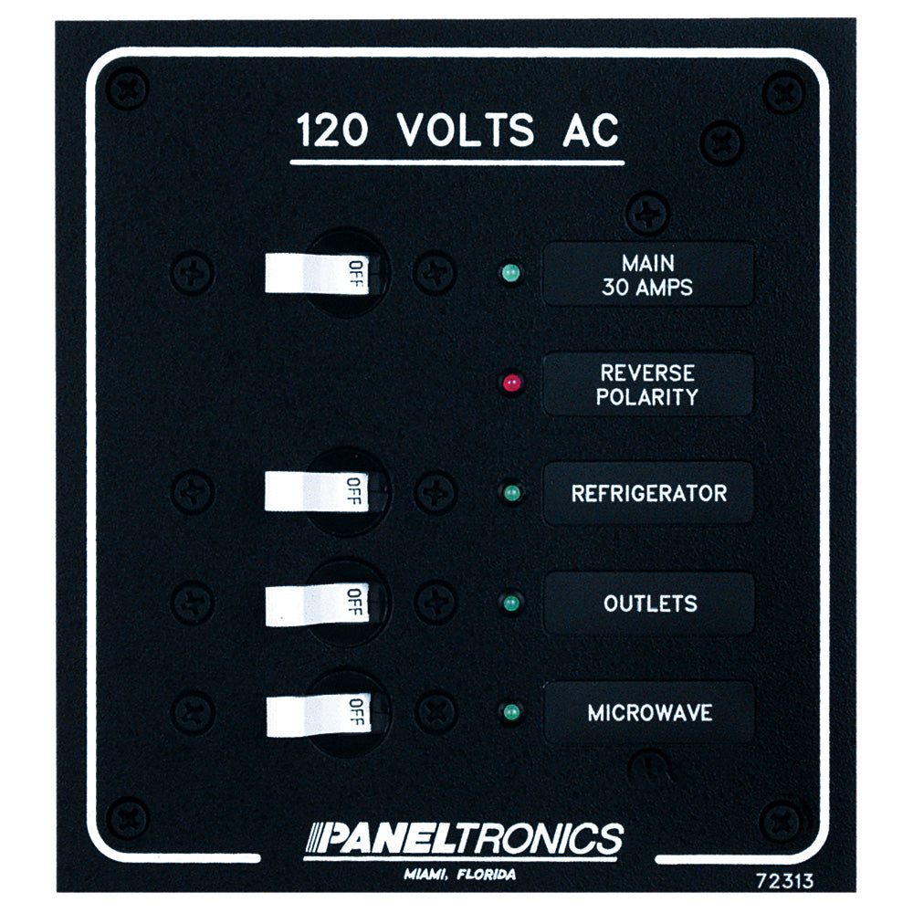 Paneltronics - Standard AC Breaker Panel & Main - LEDs