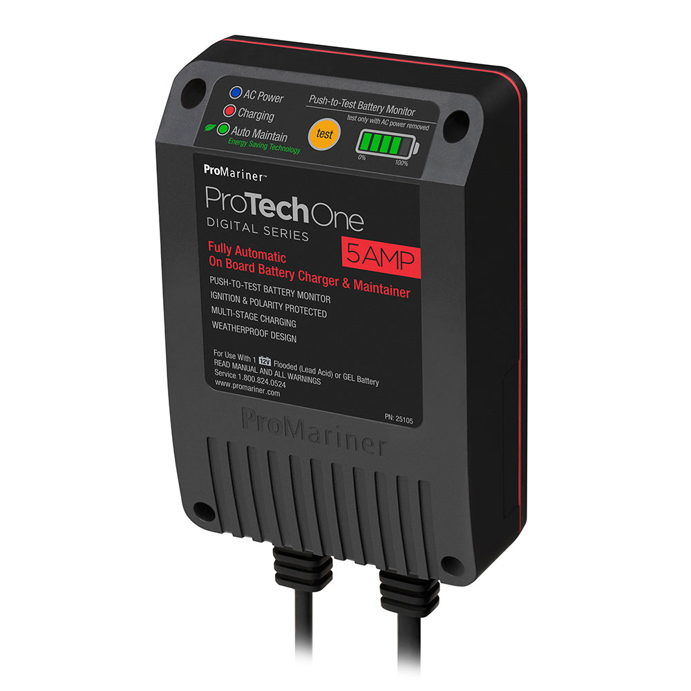 ProMariner - ProTechOne Battery Charger - Maintainer, With Integrated AC Inlet, Corded