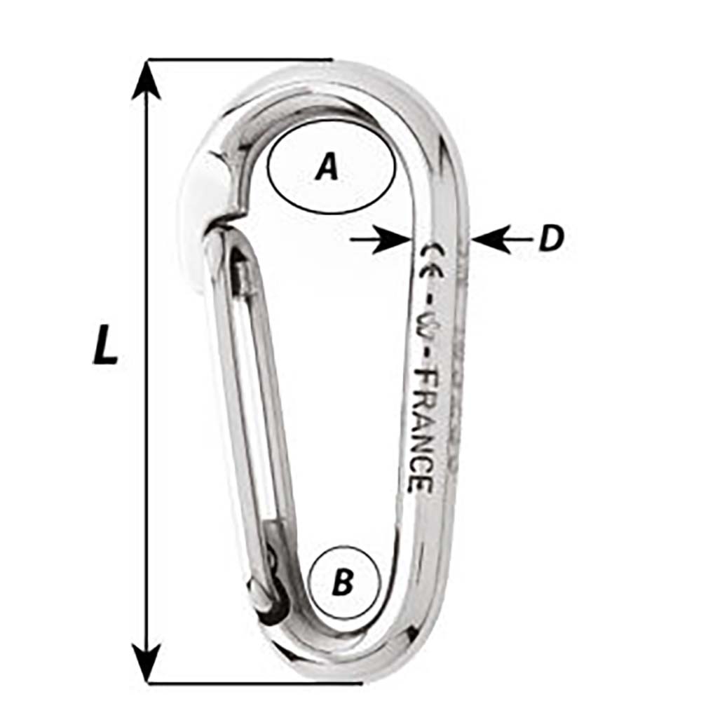 Wichard - Symmetric Carbine Hook - Without Eye