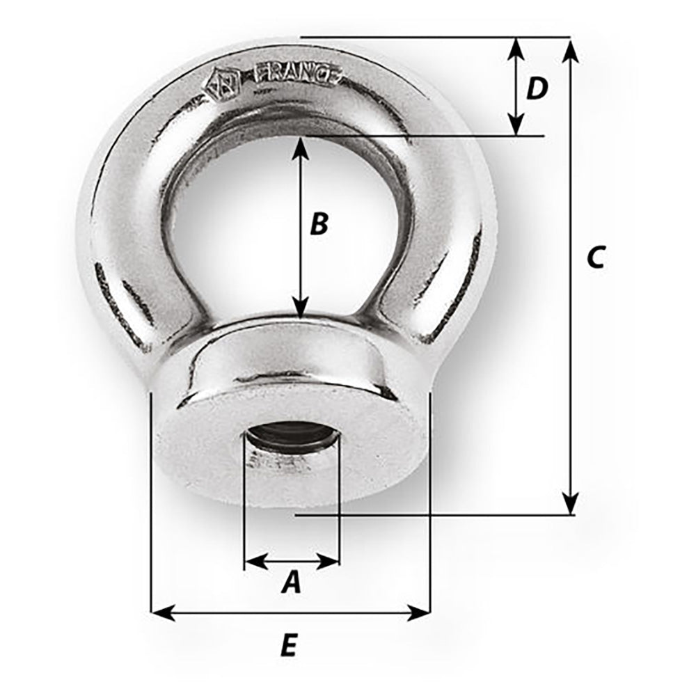 Wichard Marine - 8mm Eye Nut - Thread M10 x 150mm