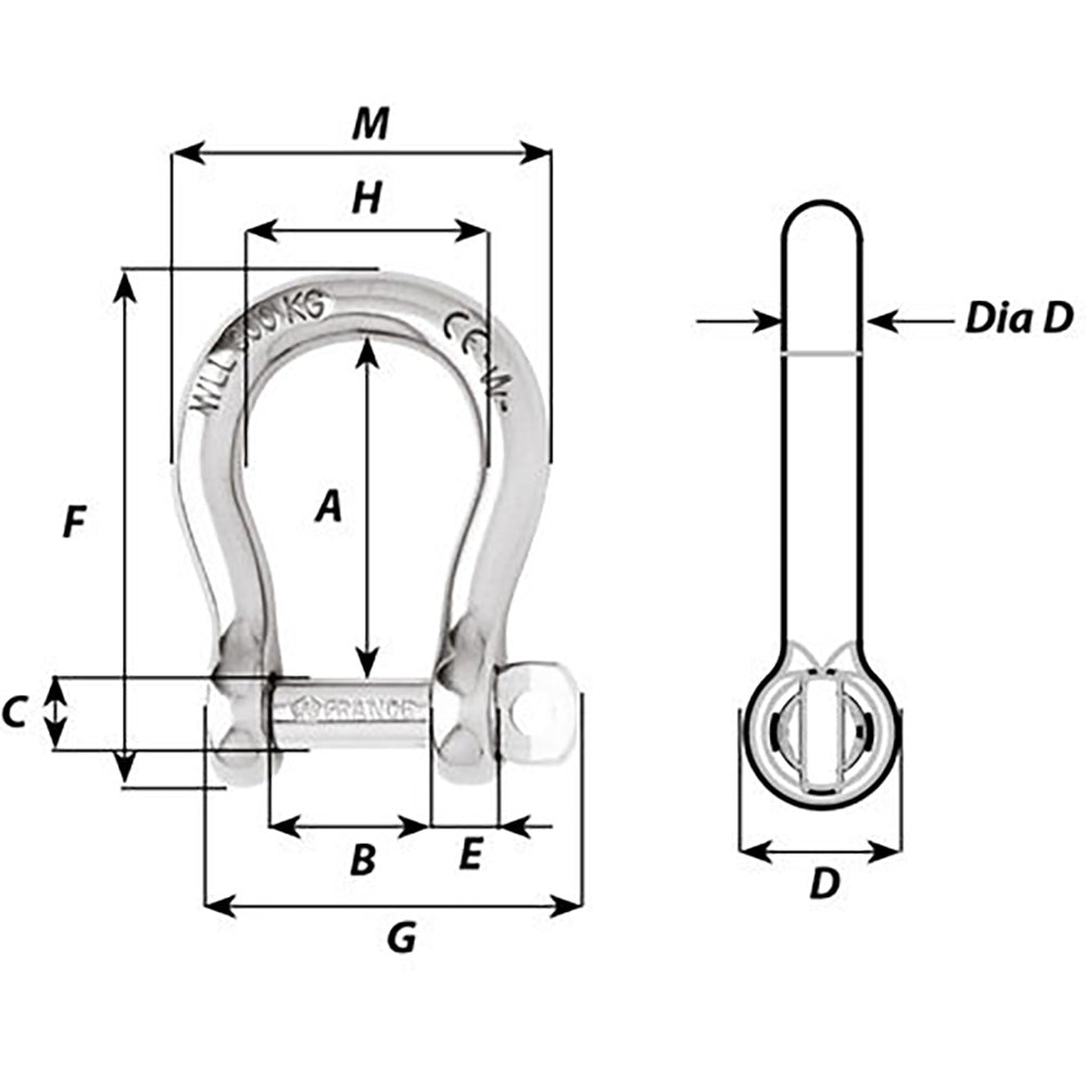 Wichard - Not Self-Locking Bow Shackle