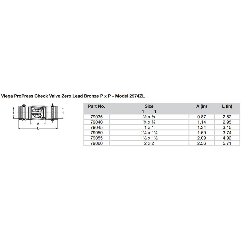 Viega - ProPress Zero Lead Check Valve