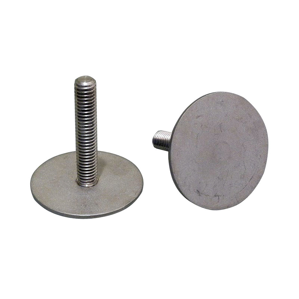 Weld Mount - Stainless Steel Heavy Stud - 2" Base 3/8" x 16 Thread 2" Tall, 25 Pack