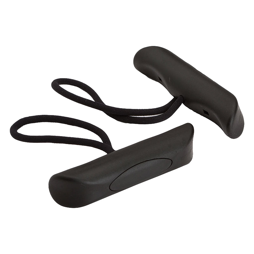 Attwood Marine Kayak Handle Replacement Set, Pair, Black Plastic, Braided Rope