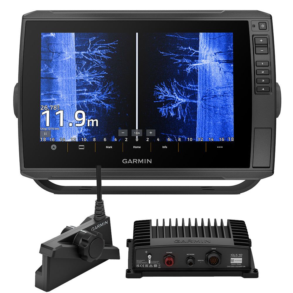 Garmin ECHOMAP Ultra 2 102sv Chartplotter/Fishfinder Bundle, 10 in Touchscreen, LiveScope Plus LVS34-IF Transducer, NMEA 2000