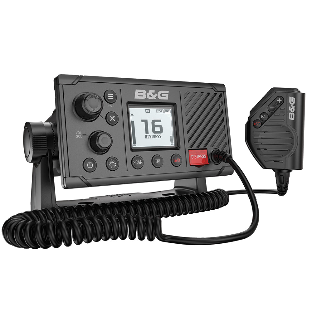 B&G V20S Fixed-Mount VHF Radio, Built-In GPS, Class D DSC, NMEA 2000, IPX7