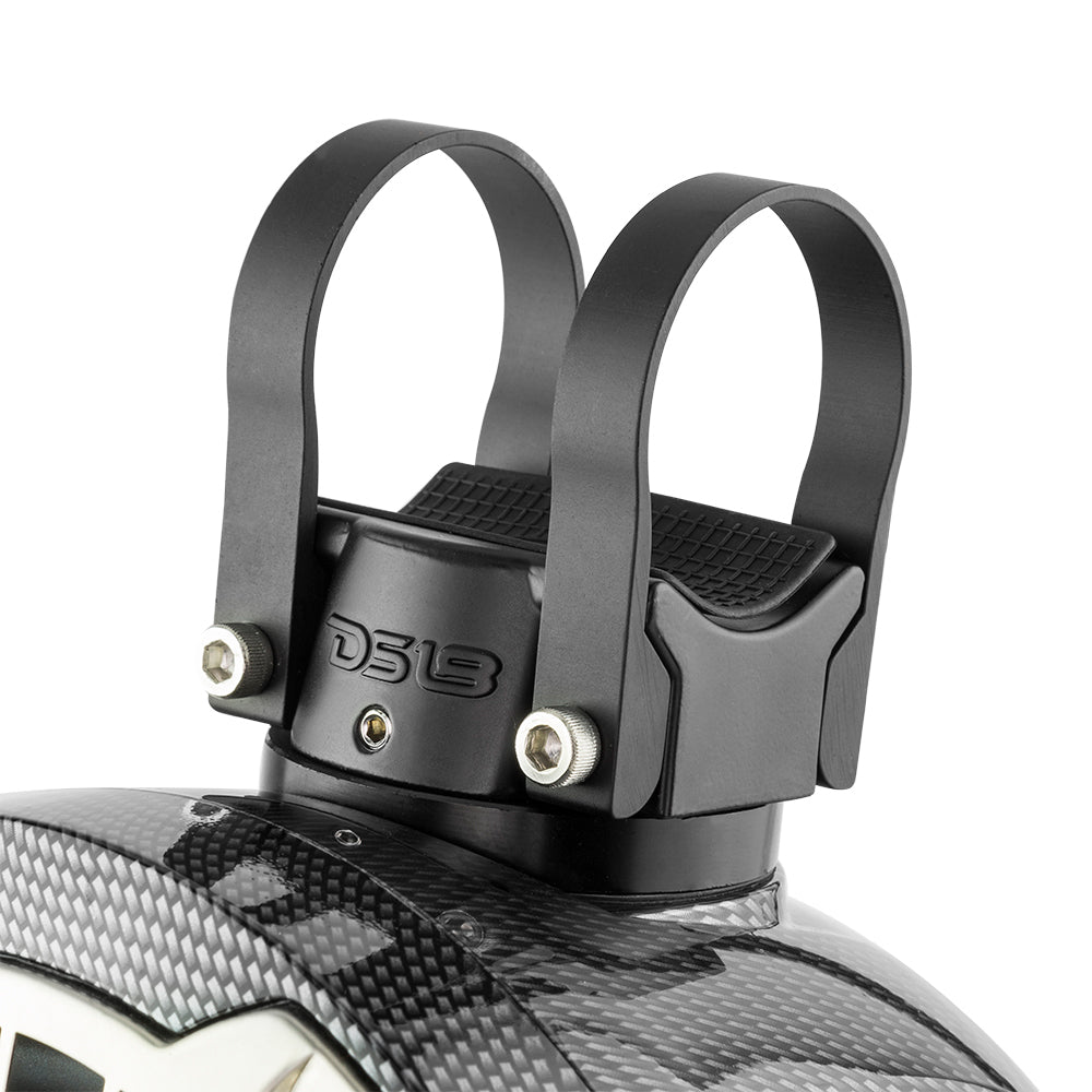 DS18 - HYDRO 6.5" Compact Wakeboard Pod Tower Speaker - With RGB LED Lights, 375W, Black Carbon Fiber