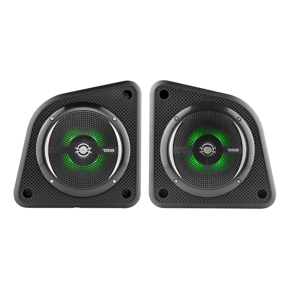 DS18 - Universal Shallow Enclosure - With Marine Speaker, 100W, Black