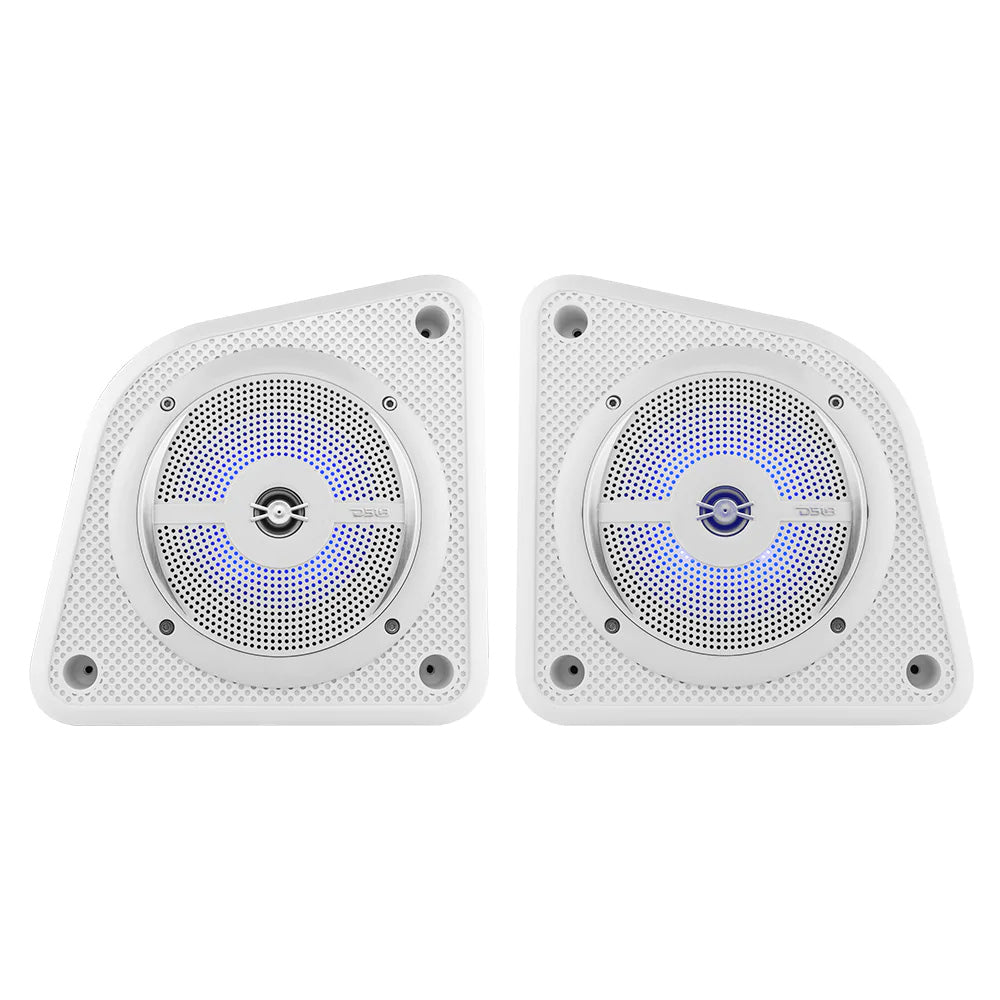 DS18 - Universal Shallow Enclosure - With Marine Speaker, 100W, White
