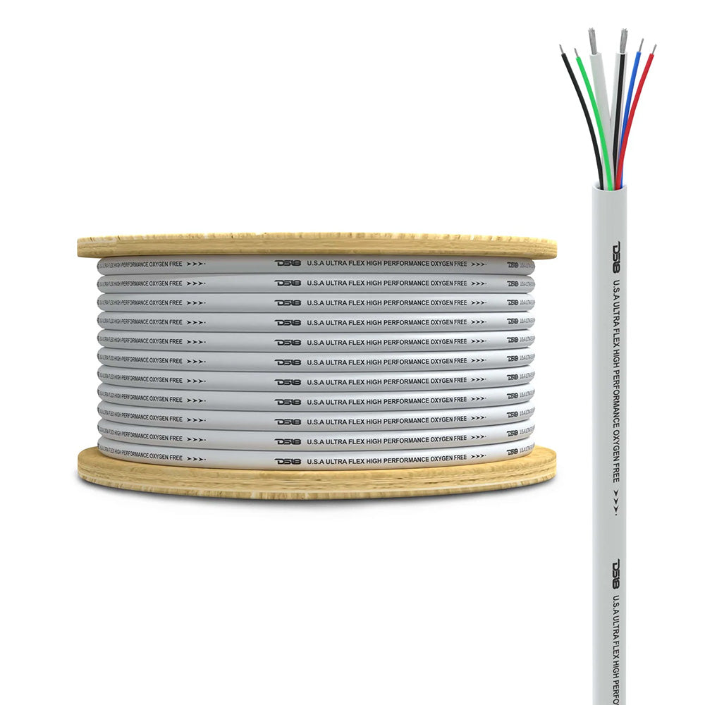 DS18 - Marine Tinned OFC Speaker Wire - 100" Spool, 18GA RGB Wire, with 16GA