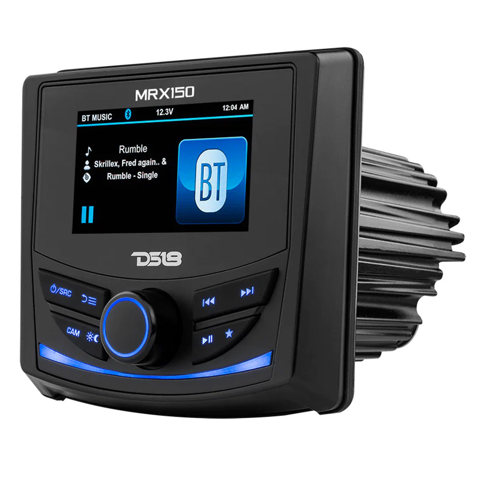 DS18 - Powersports Head Unit - With 3" Color TFT Display, Bluetooth, 4 x 40W