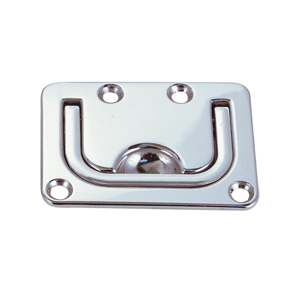 Perko Flush Lifting Handle, 3 x 2-1/4 in Face Plate, Chrome-Plated Zinc Alloy
